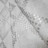 Z90039 honeycomb dots grey silver textured square ornaments faux concrete Wallpaper 3D