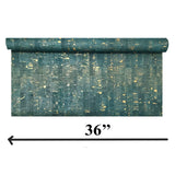 WM103401 real natural cork Wallpaper green gold metallic striped textured wallcoverings