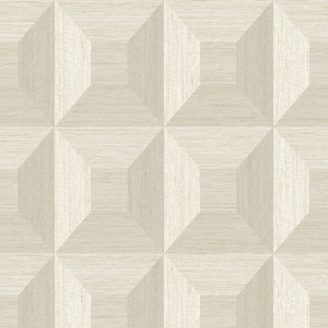 TC70605 Sand Dollar square geometric 3-D illusion geo wallpaper