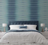 TS80612 Horizonal lines Faux Grasscloth Blue Wallpaper
