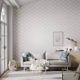 HPOW110594 CAPRICE Chalk Pearl And Silver Colour Wallpaper