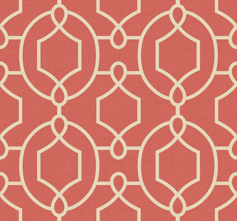 YC61101 Large Geometric red wallpaper