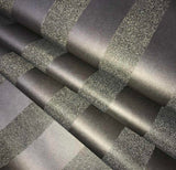 800031 Metallic Gray Striped Glassbead Wallpaper