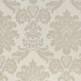 75709 Damask Faux Grasscloth Texture Cream Wallpaper