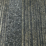 215020 Portofino Glassbeads lines striped charcoal gray silver Metallic 3D Wallpaper