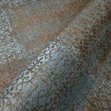 M5663 Murella Blue Gray bronze metallic vintage Rug carpet Moroccan Wallpaper