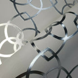 WM60153601 Geometric lines light gray silver metallic Textured Wallpaper