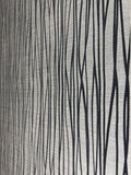 135060 Modern Flocked Wallpaper Blue Silver Textured Flocking Velvet Wave Lines 3D - wallcoveringsmart