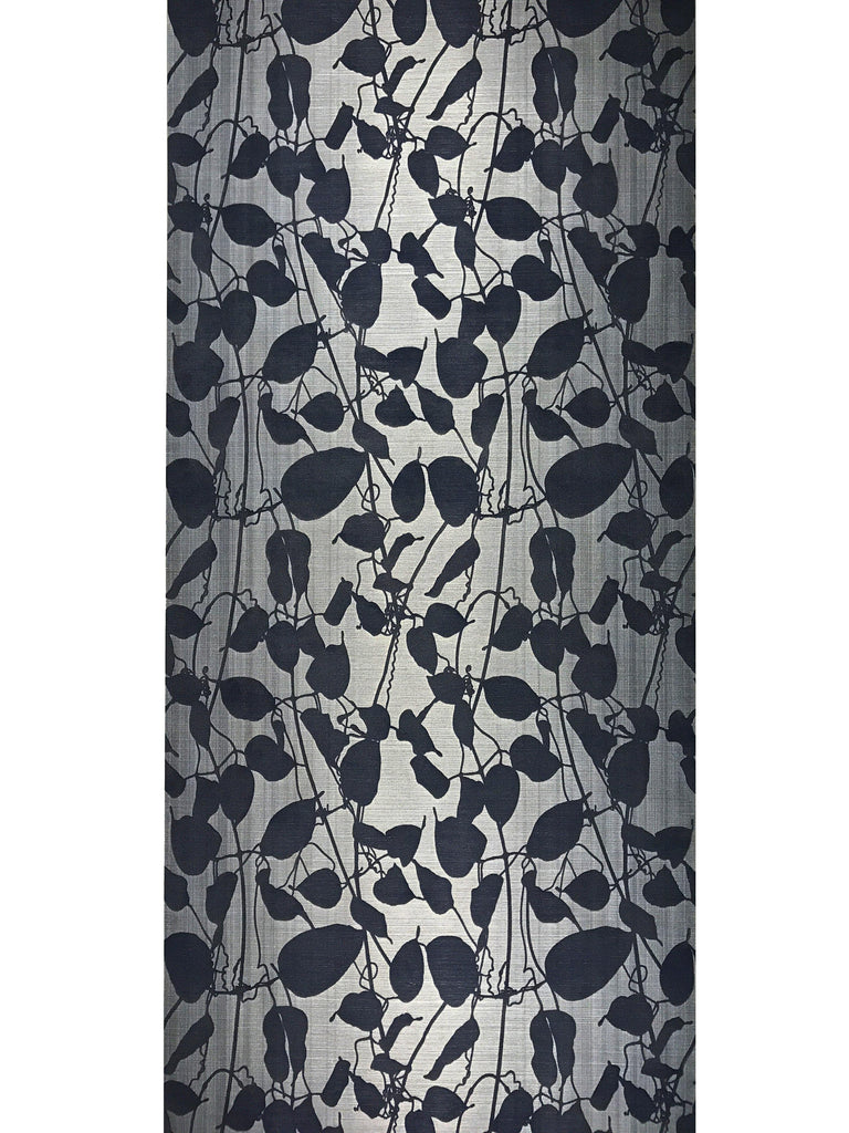 135050 Gray Blue Flock Velvet Portofino Wallpaper wallcoveringsmart