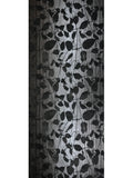 135056 Velvet Gray Flock Charcoal Black Leaf Flocked Wallpaper - wallcoveringsmart