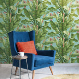 AT7070 Banana Leaf Sure Strip Wallpaper - wallcoveringsmart