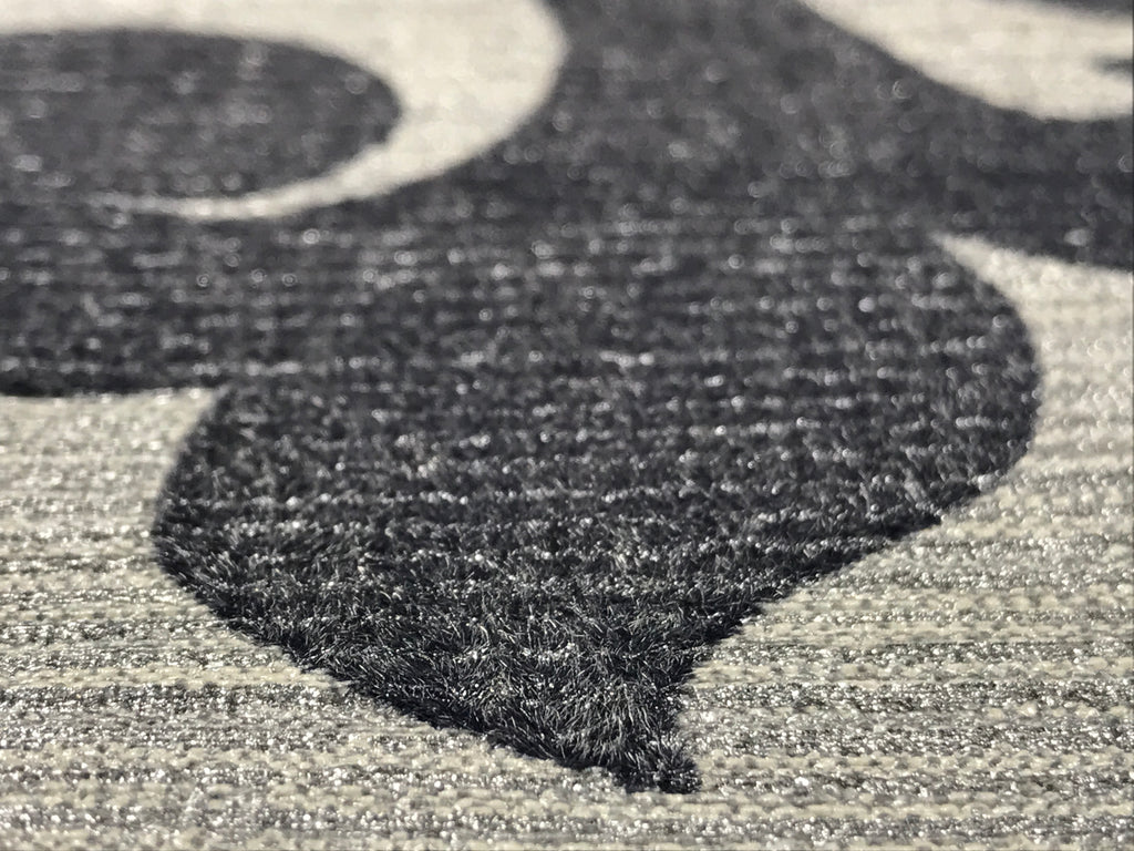 175000 Silver Flock Gray Damask Velvet Portofino Wallpaper