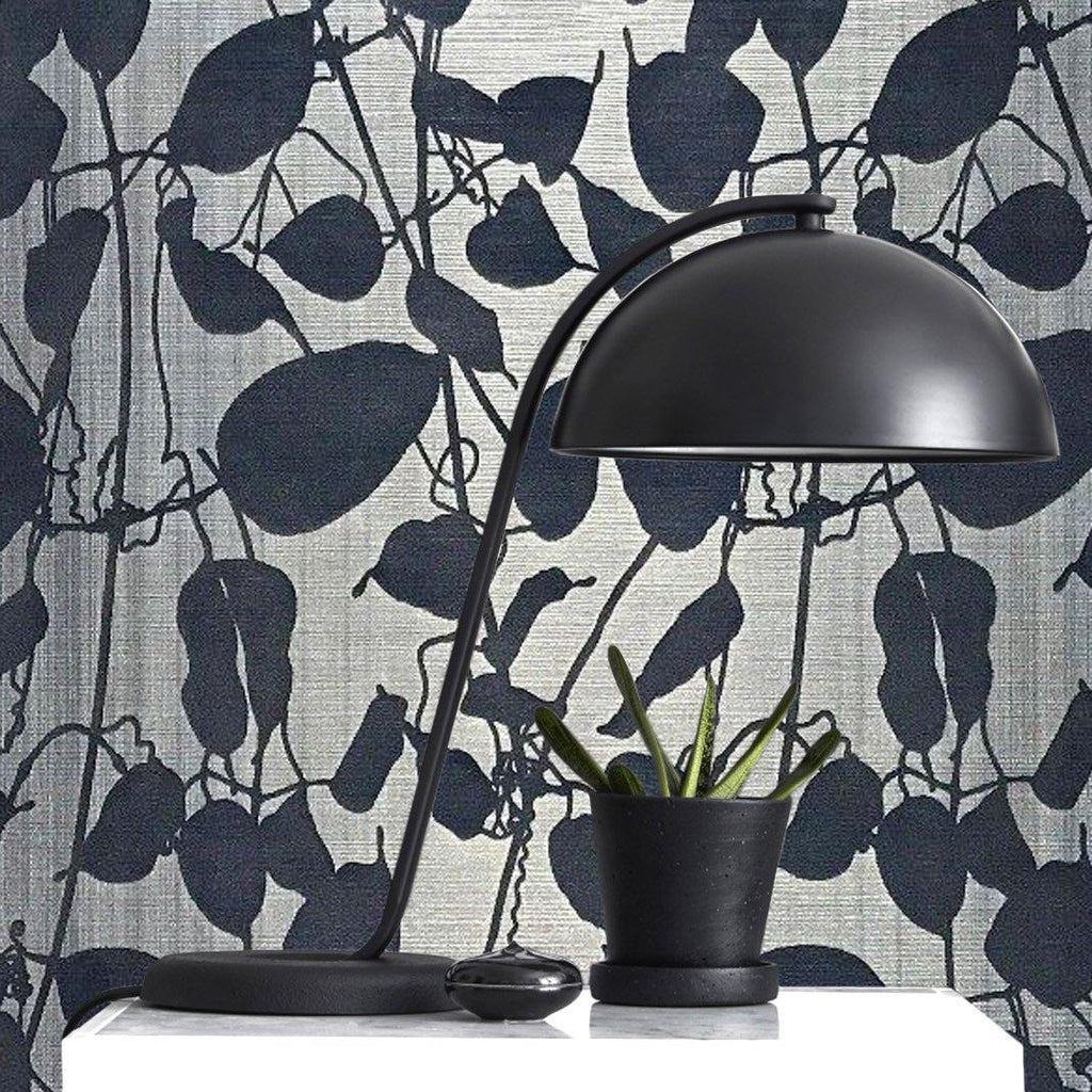 135050 Gray Blue Flock Velvet Portofino Wallpaper wallcoveringsmart
