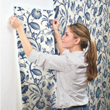AT7021 Watercolor Jacobean Sure Strip Wallpaper - wallcoveringsmart