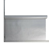 195034 Portofino Plain satin white gray silver Metallic lines Wallpaper