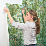 AT7067 Banana Leaf Sure Strip Wallpaper - wallcoveringsmart