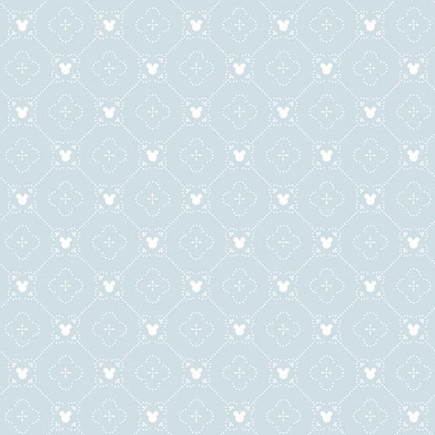 DI0978 York Wallpaper Disney Mickey Mouse Argyle Unpasted Blue Wallcoverings