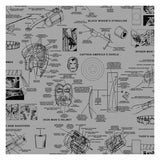 DI0936 York Gray Black Marvel’s Heroes Schematics Unpasted Wallcoverings