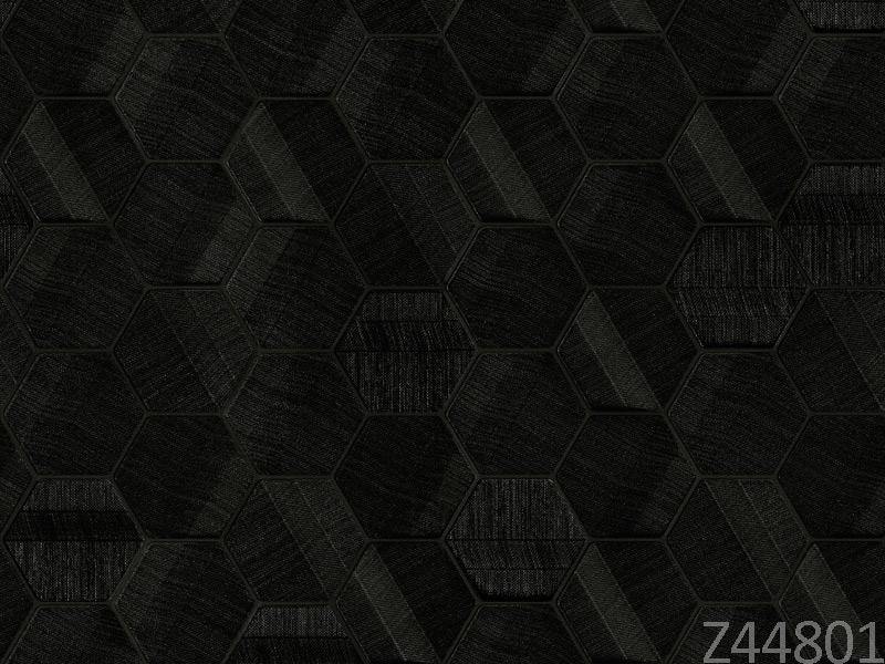 Z44801 Hexagon Feature Black textured Wallpaper 3D Geometr