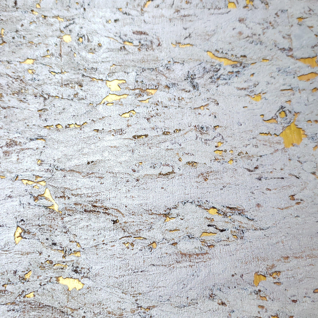 WM182201 Metallic Gray Gold Natural Cork Wallpaper wallcoveringsmart