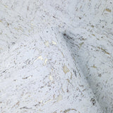 WM0001 White Gold Metallic Natural Real Cork Wallpaper - wallcoveringsmart