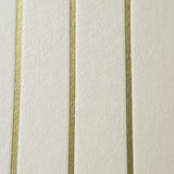 C765-01 Gold Metallic Cream Stripped Wallpaper