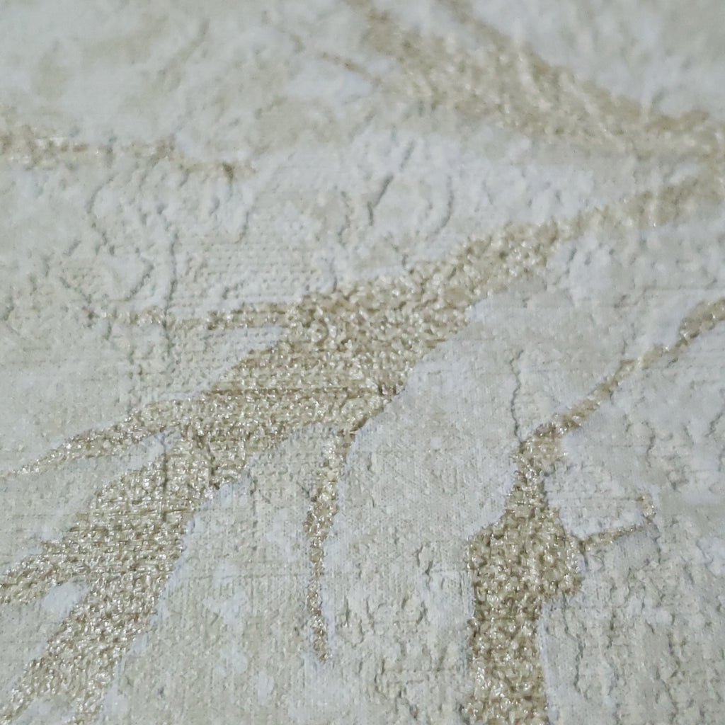 75905 Victorian Wallpaper brass Gold Metallic off white beige damask T ...
