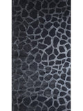 115015 Flocking Black Charcoal Flocked Giraffe Flock Velour Velvet Wallpaper - wallcoveringsmart