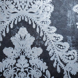 76007 Textured Wallpaper Black Silver Metallic rust vintage damask