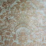 76008 Metallic Cooper Mint Green Vintage Damask Textured Wallpaper