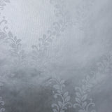 305028 Wallpaper silver Metallic floral flocked textured white Damask