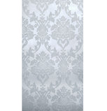 225004 Silver Grey Damask Flock Wallpaper
