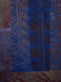 310027 Blue Burgundy Paisley Rustic Wallpaper