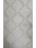 305026 Taupe Gray Silver Floral Wave Wallpaper