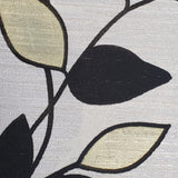 165007 Flock Leaf Floral Brown Brass Wallpaper
