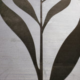 165023 Leaves Velvet Leaf Flock Brown Flocking Wallpaper