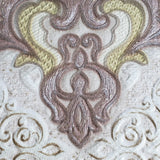 8075-01 paper vintage Wallpaper damask brown gold beige textured 3D - wallcoveringsmart