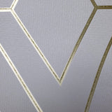 WM42344 Geometric White Gold Glitter Wallpaper - wallcoveringsmart