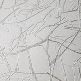 WM8804401 Wallpaper grayish off white silver Faux Grasscloth plaster textured - wallcoveringsmart