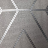 WM423440 Geometric Gray Silver Glitter Triangle Wallpaper - wallcoveringsmart