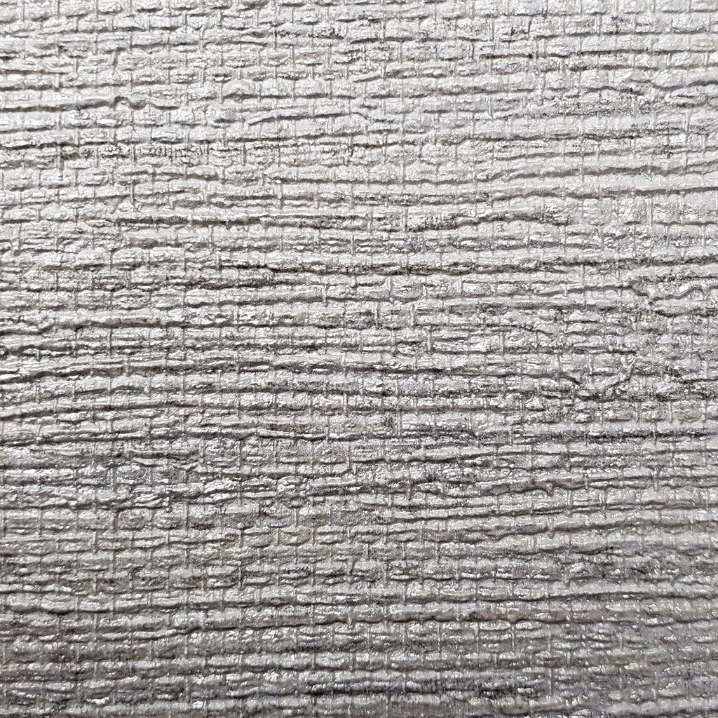 WM8800401 Modern Wallpaper Rustic Gray Silver metallic faux grasscloth