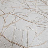WM8804101 Vinyl Wallpaper Beige Ivory Cream Plain Faux Grasscloth plaster textured - wallcoveringsmart