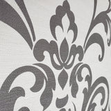 WM8801401 White Gray damask textured faux grasscloth texture wallpaper - wallcoveringsmart