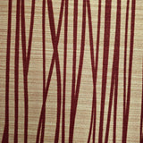 135065 Flocked  Wallpaper Flock Burgundy Red Velvet Gold Metallic Flocking Lines - wallcoveringsmart