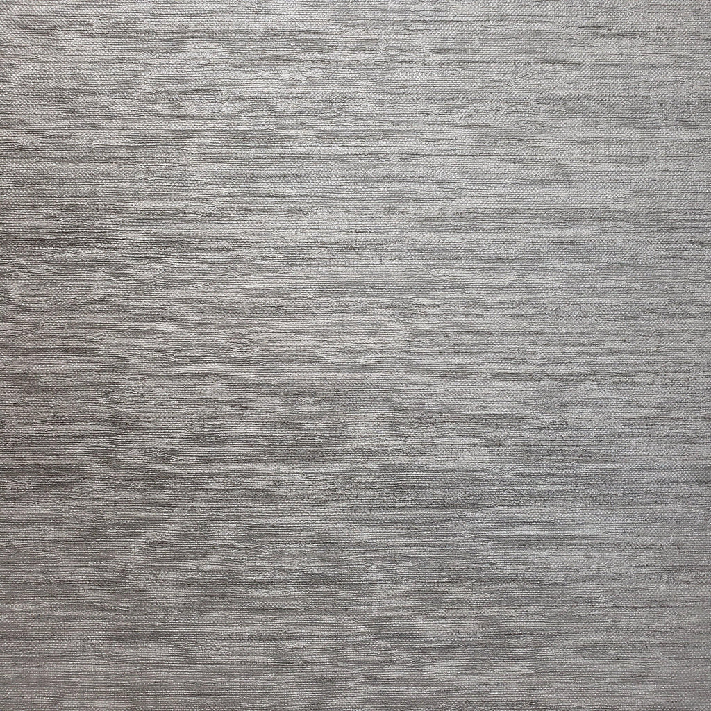 WM8800401 Modern Wallpaper Rustic Gray Silver metallic faux grasscloth