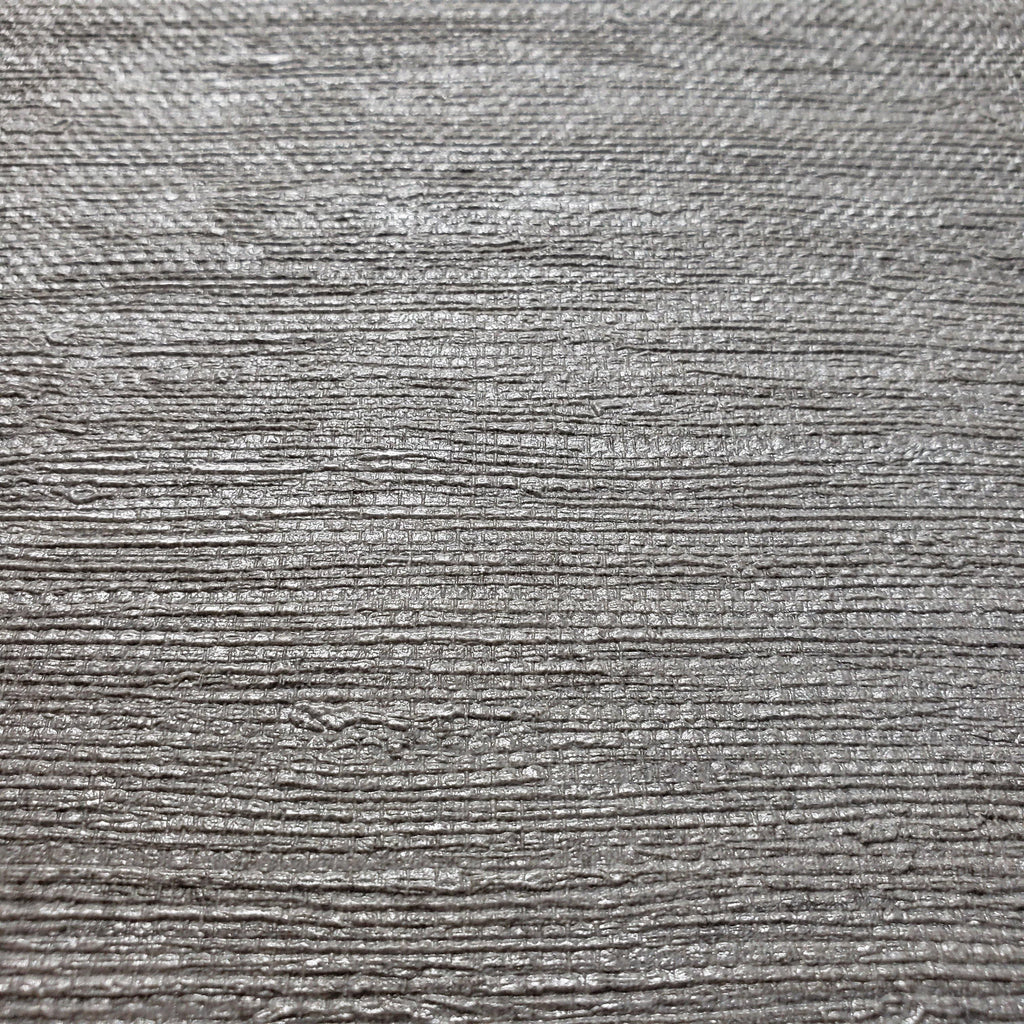 WM8800401 Modern Wallpaper Rustic Gray Silver metallic faux grasscloth