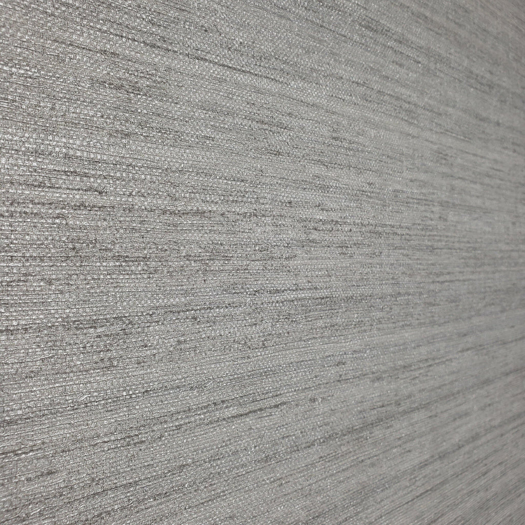 WM8800401 Modern Wallpaper Rustic Gray Silver metallic faux grasscloth