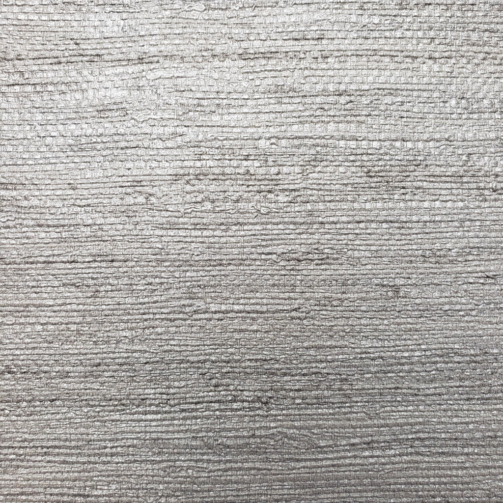 WM8800401 Modern Wallpaper Rustic Gray Silver metallic faux grasscloth