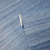 WM8801101 Modern Wallpaper Rustic Blue faux grasscloth lines textured - wallcoveringsmart