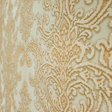 8518-05 Yellow Cream Beige Gold metallic textured Damask Wallpaper - wallcoveringsmart